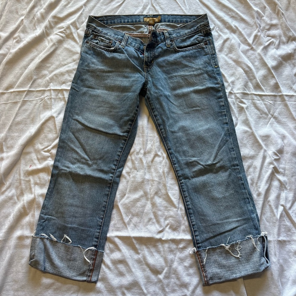 Abercrombie & Fitch Light Blue Cropped Jeans